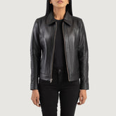 Noran Black Leather Jacket